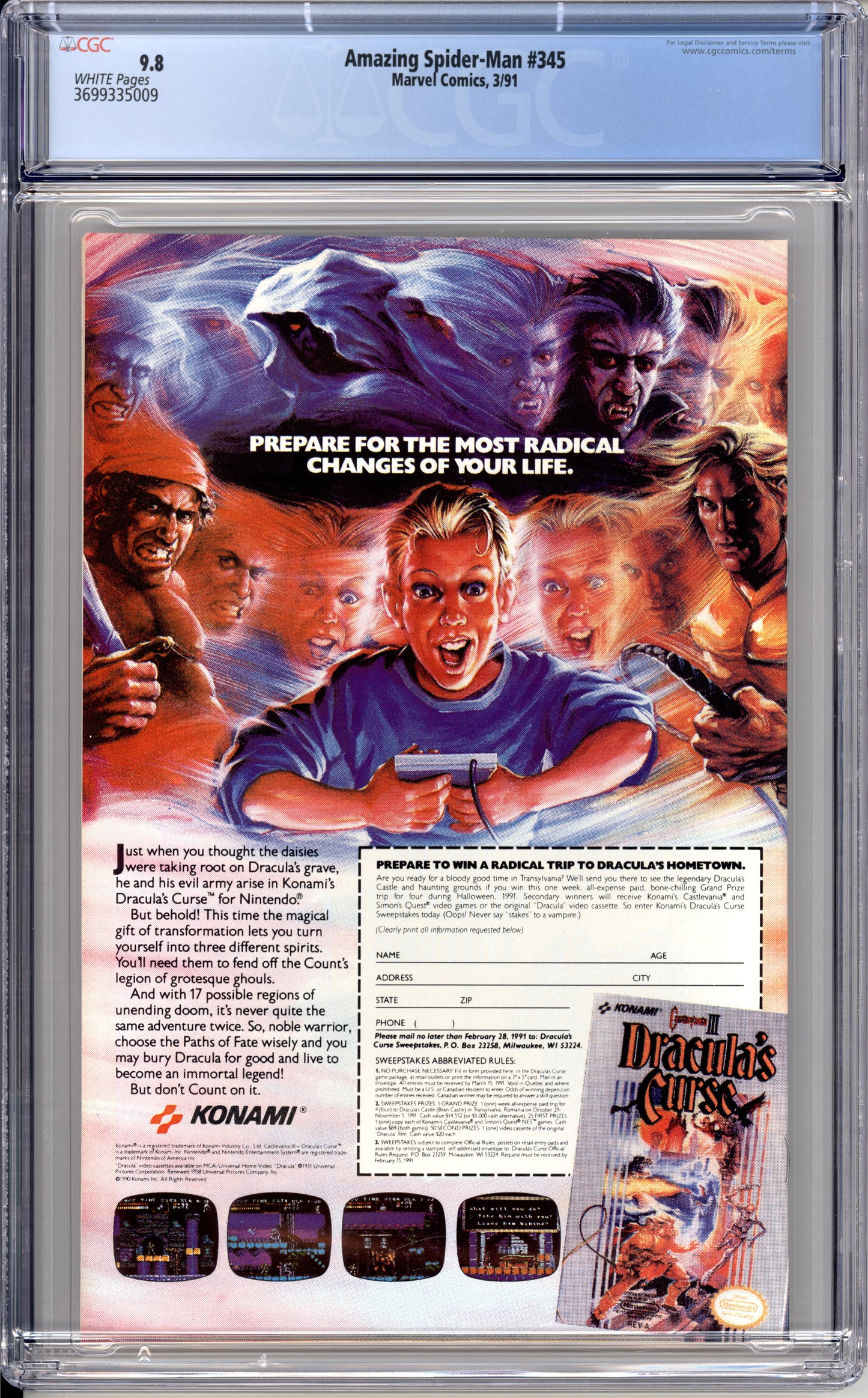 Amazing Spiderman #345 (9.8)