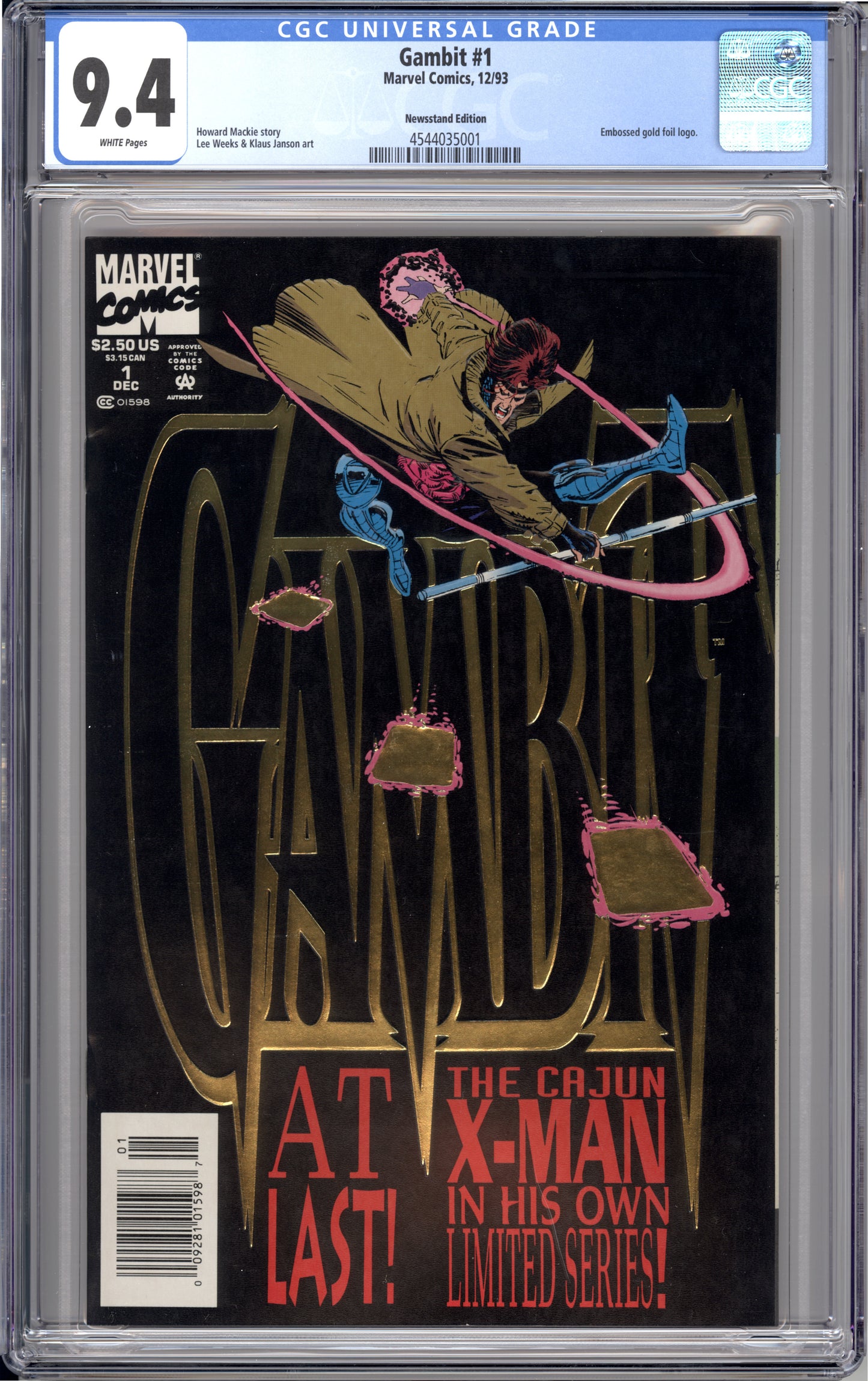 Gambit #1 (Newsstand) (9.4) "CGC"