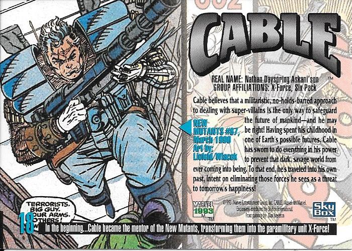 Marvel Masterpiece 1993 Cable #18