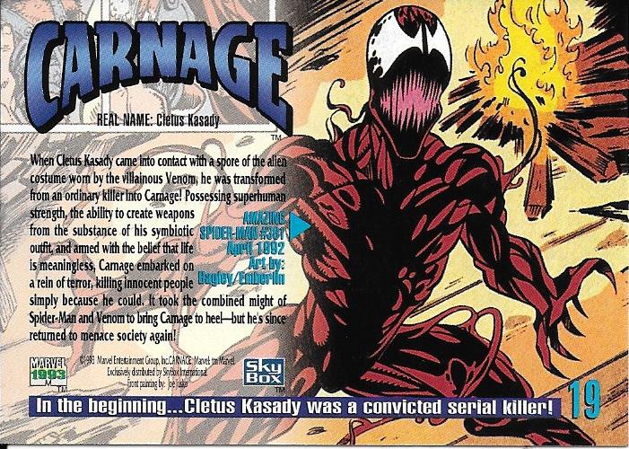 Marvel Masterpiece 1993 Carnage #9