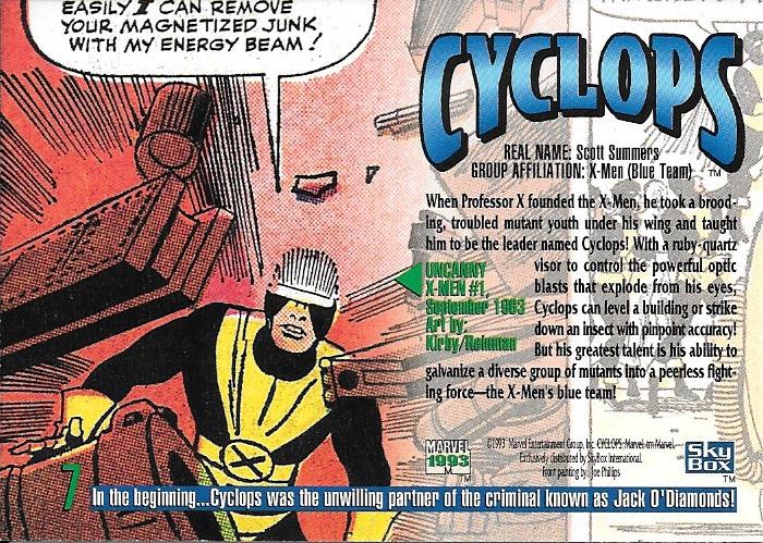 Marvel Masterpiece 1993 Cyclops #7