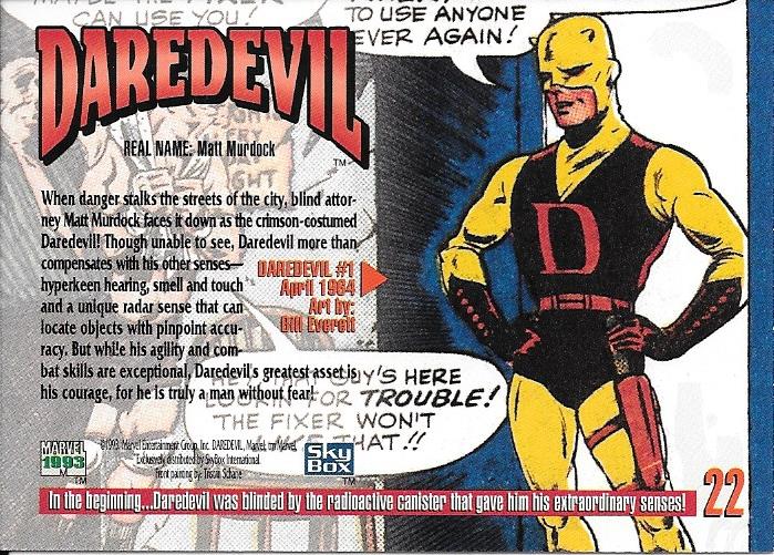 Marvel Masterpiece 1993 Daredevil #22