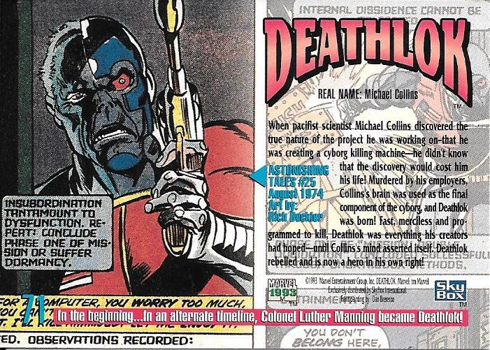 Marvel Masterpiece 1993 Deathlok #71