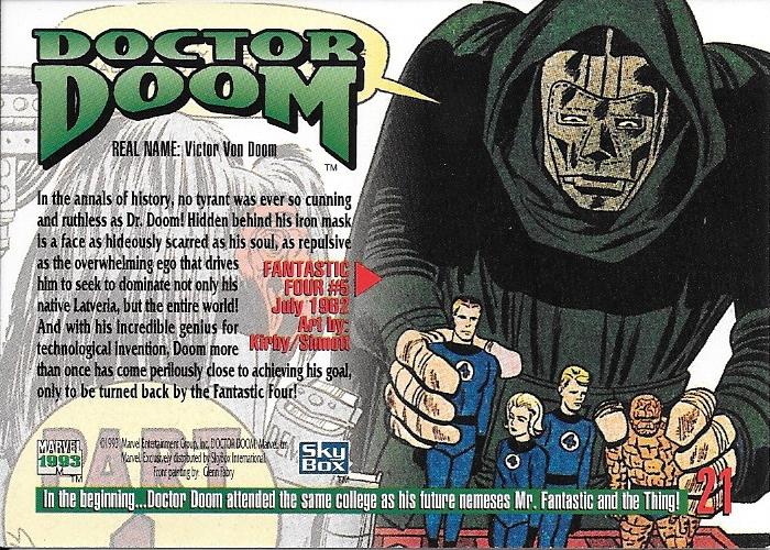 Marvel Masterpiece 1993 Dr. Doom #21