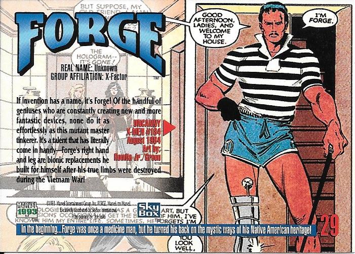 Marvel Masterpiece 1993 Forge #29