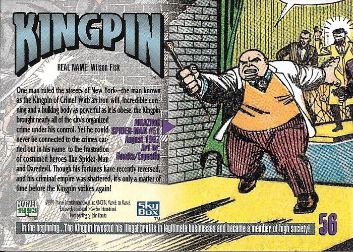 Marvel Masterpiece 1993 Kingpin #56