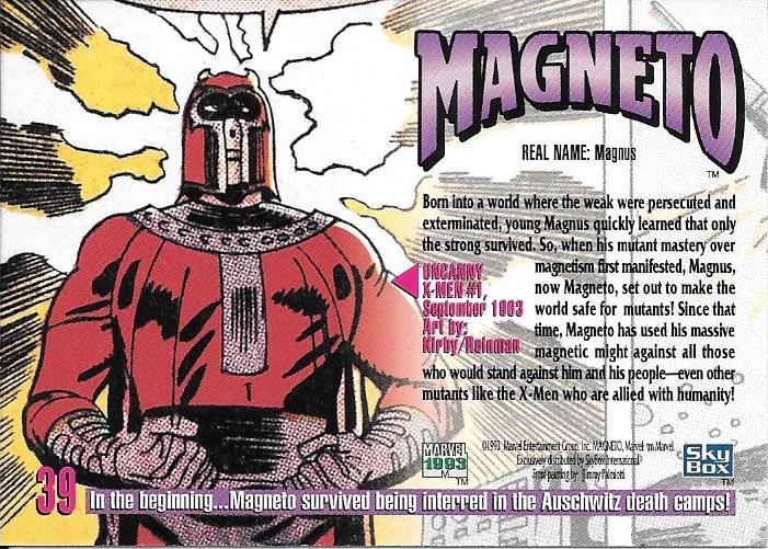 Marvel Masterpiece 1993 Magneto #39