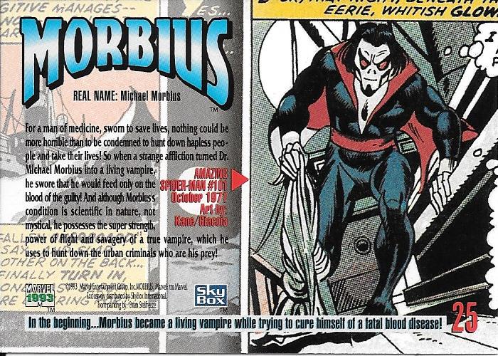 Marvel Masterpiece 1993 Morbius #25
