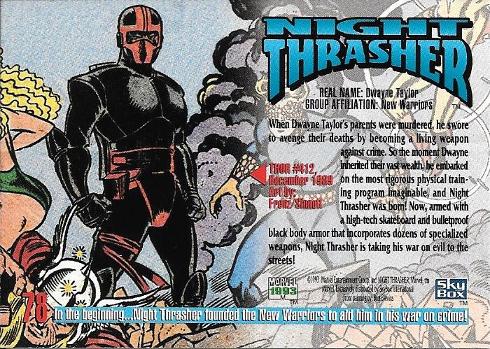 Marvel Masterpiece 1993 Night Thrasher #78