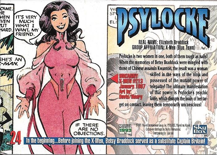 Marvel Masterpiece 1993 Psylocke #24