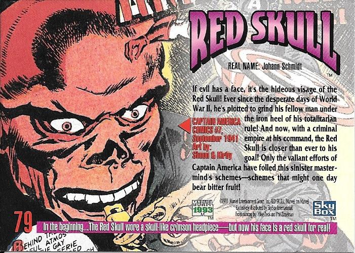 Marvel Masterpiece 1993 Red Skull #79