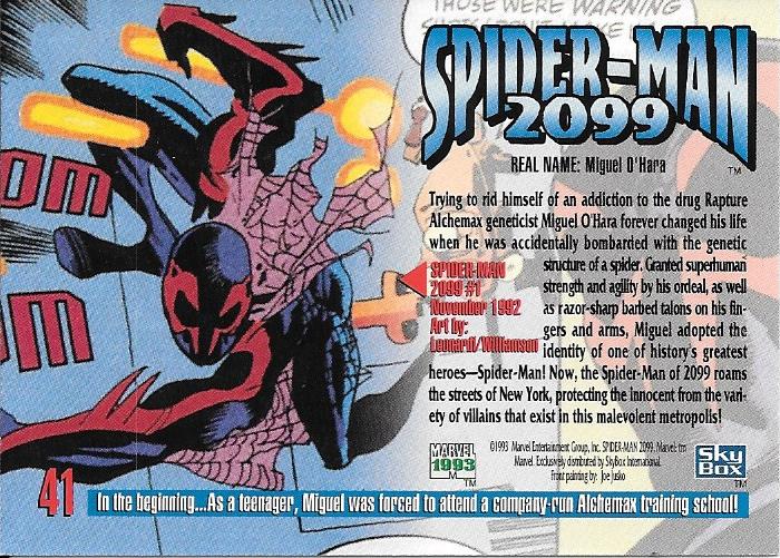 Marvel Masterpiece 1993 Spider-Man 2099 #41