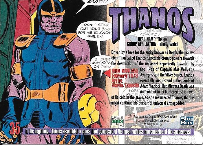 Marvel Masterpiece 1993 Thanos #35