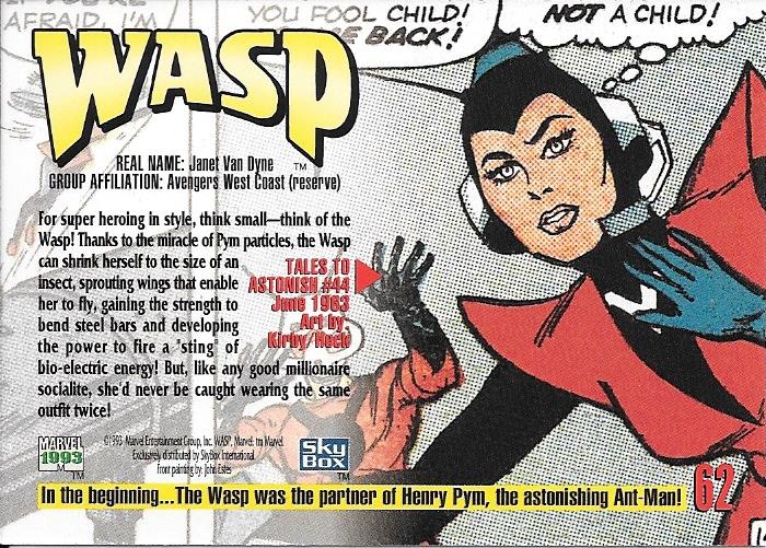 Marvel Masterpiece 1993 Wasp #62