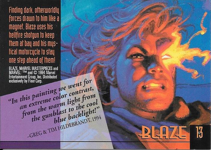 Marvel Masterpiece 1994 Blaze #13