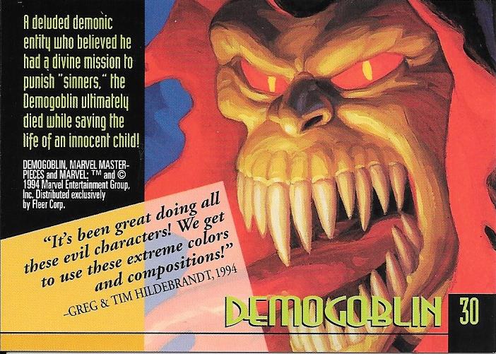 Marvel Masterpiece 1994 Demongoblin #30