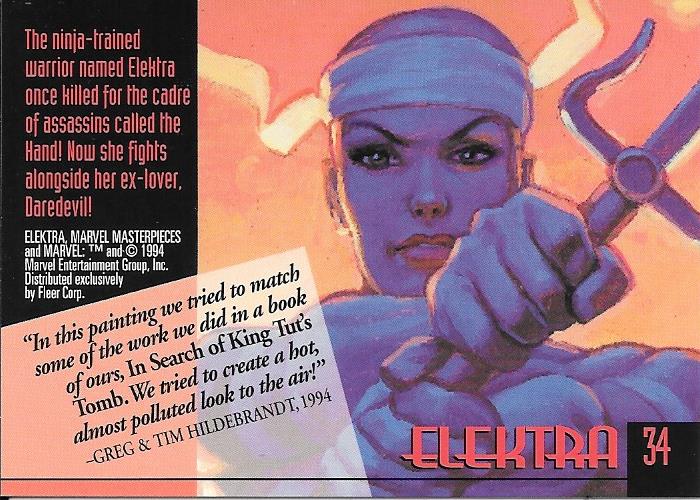 Marvel Masterpiece 1994 Elektra #34