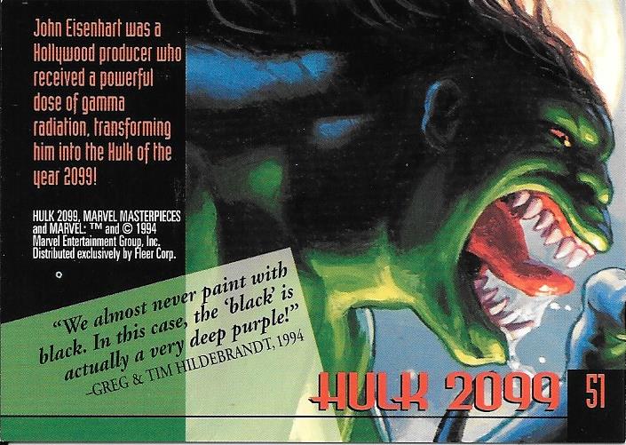 Marvel Masterpiece 1994 Hulk 2099 #51