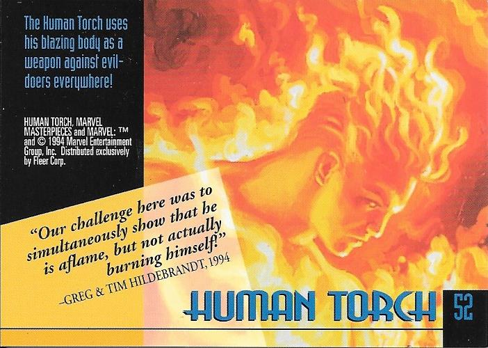 Marvel Masterpiece 1994 Human Torch #52