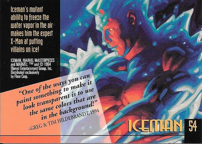 Marvel Masterpiece 1994 Ice-Man #54