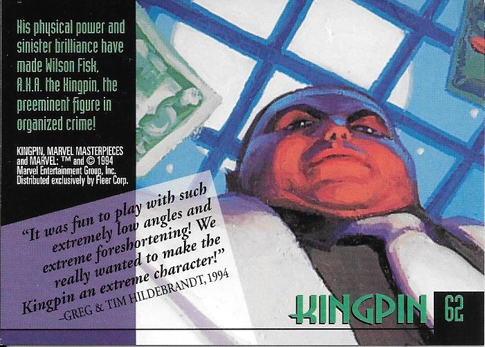 Marvel Masterpiece 1994 Kingpin #62