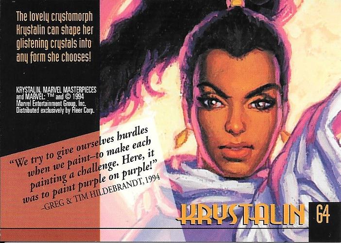 Marvel Masterpiece 1994 Krystalin #64
