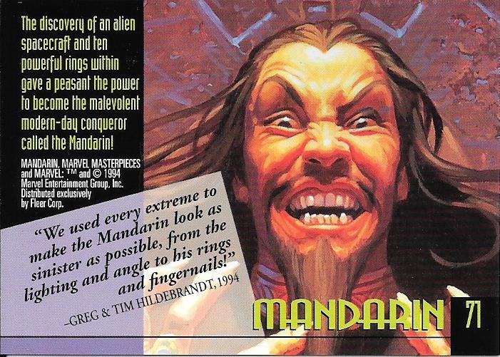 Marvel Masterpiece 1994 Mandarin #71