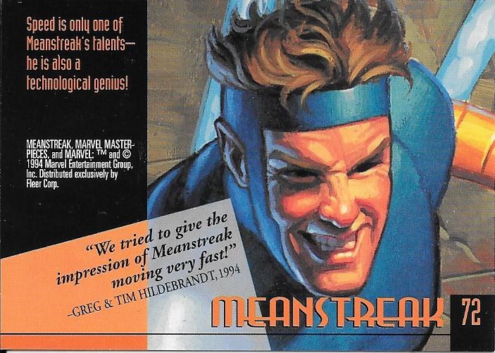 Marvel Masterpiece 1994 Mean Streak #72