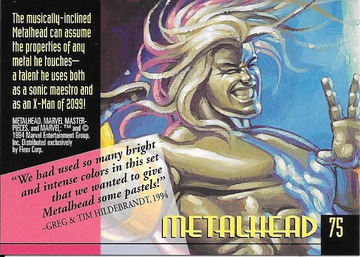 Marvel Masterpiece 1994 Metal Head #75