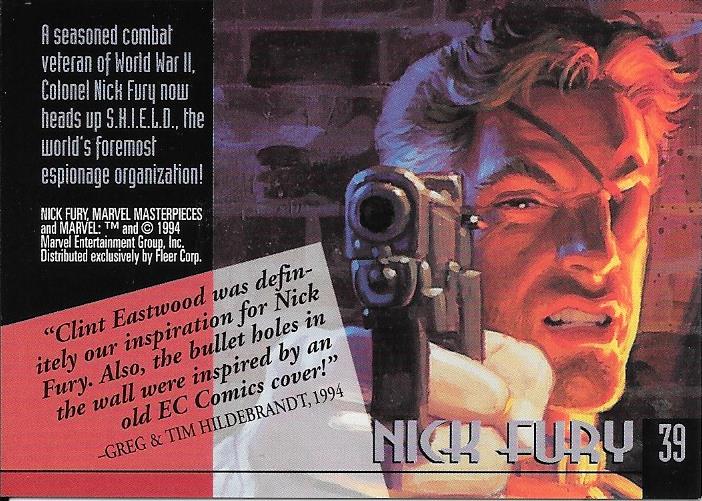 Marvel Masterpiece 1994 Nick Fury #39