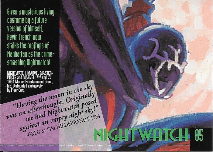 Marvel Masterpiece 1994 Nightwatch #85