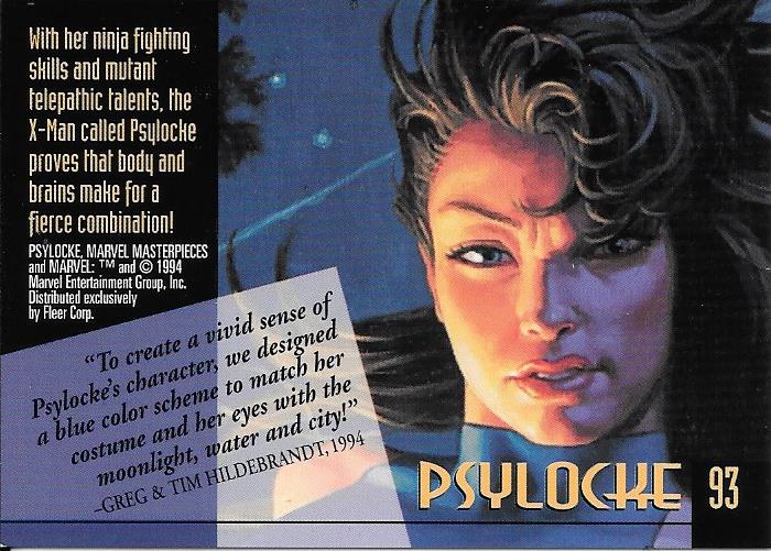 Marvel Masterpiece 1994 Psylocke #93