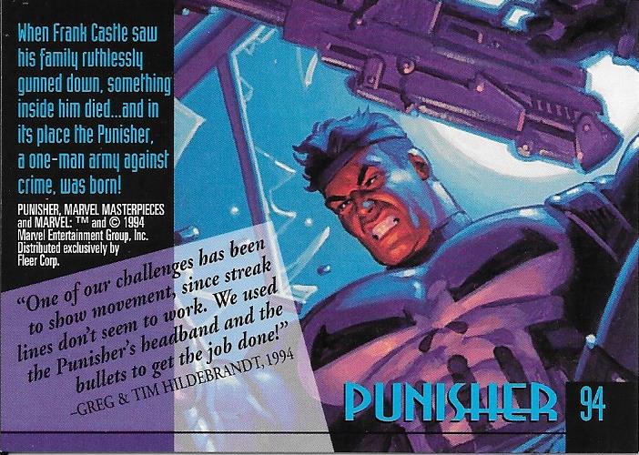 Marvel Masterpiece 1994 Punisher #94