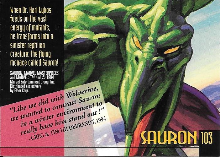 Marvel Masterpiece 1994 Sauron #103