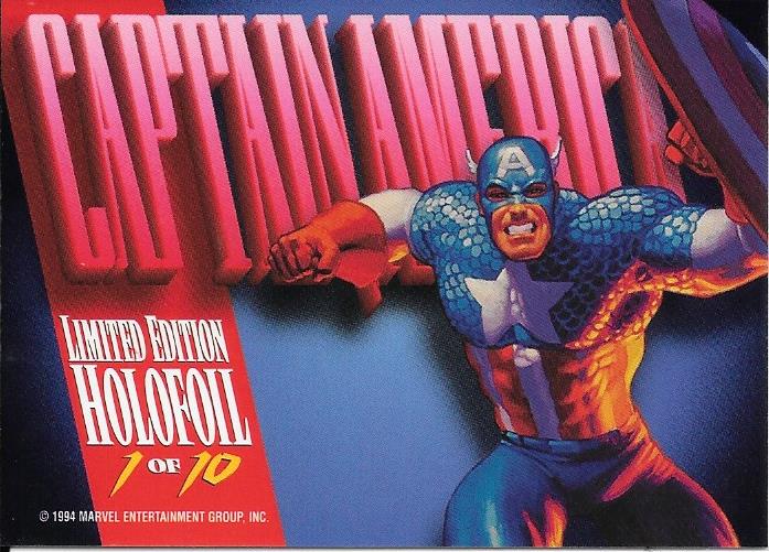 Marvel Masterpiece 1994 Silver Foil Captain America #1
