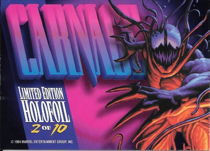 Marvel Masterpiece 1994 Silver Foil Carnage #2