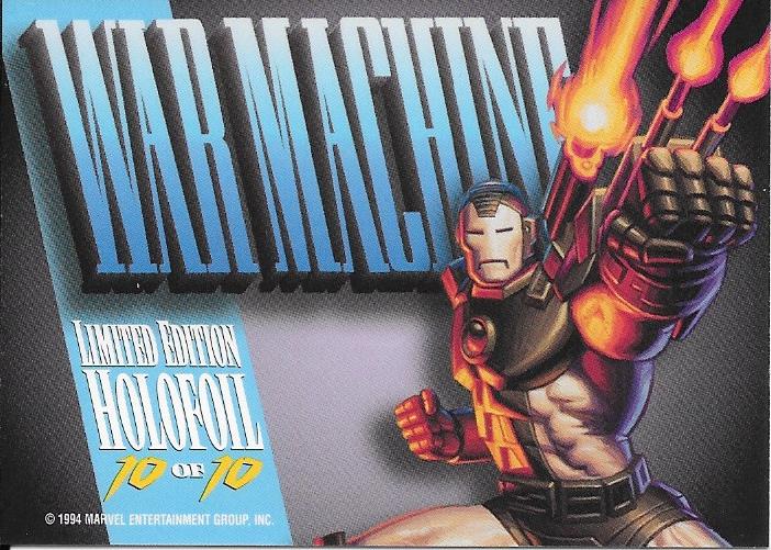Marvel Masterpiece 1994 Silver Foil War Machine #10