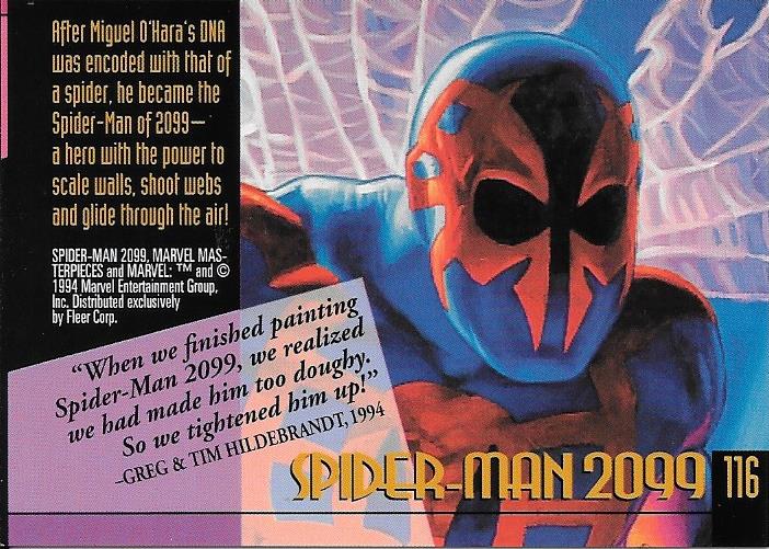 Marvel Masterpiece 1994 Spider-Man 2099 #116