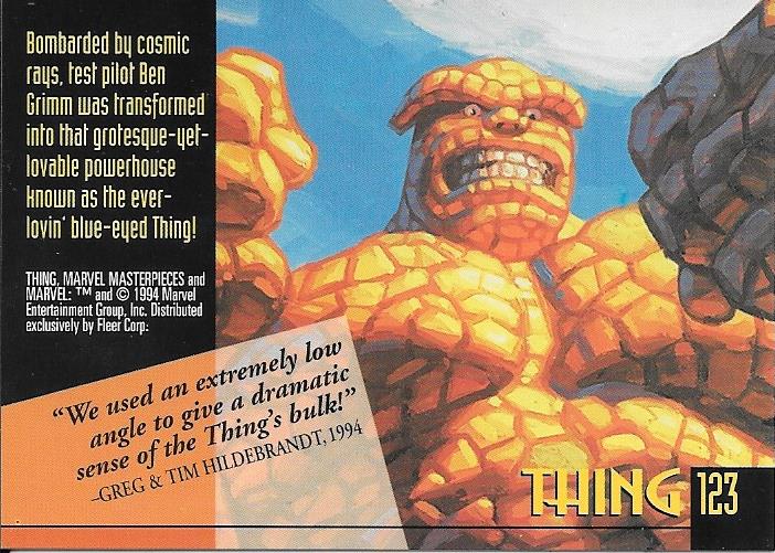 Marvel Masterpiece 1994 Thing #123