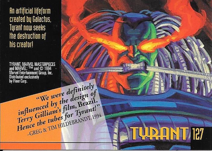 Marvel Masterpiece 1994 Tyrant #127