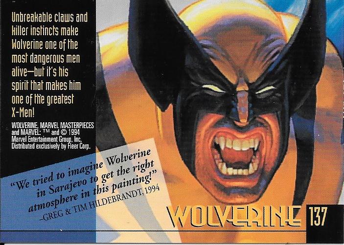 Marvel Masterpiece 1994 Wolverine #137
