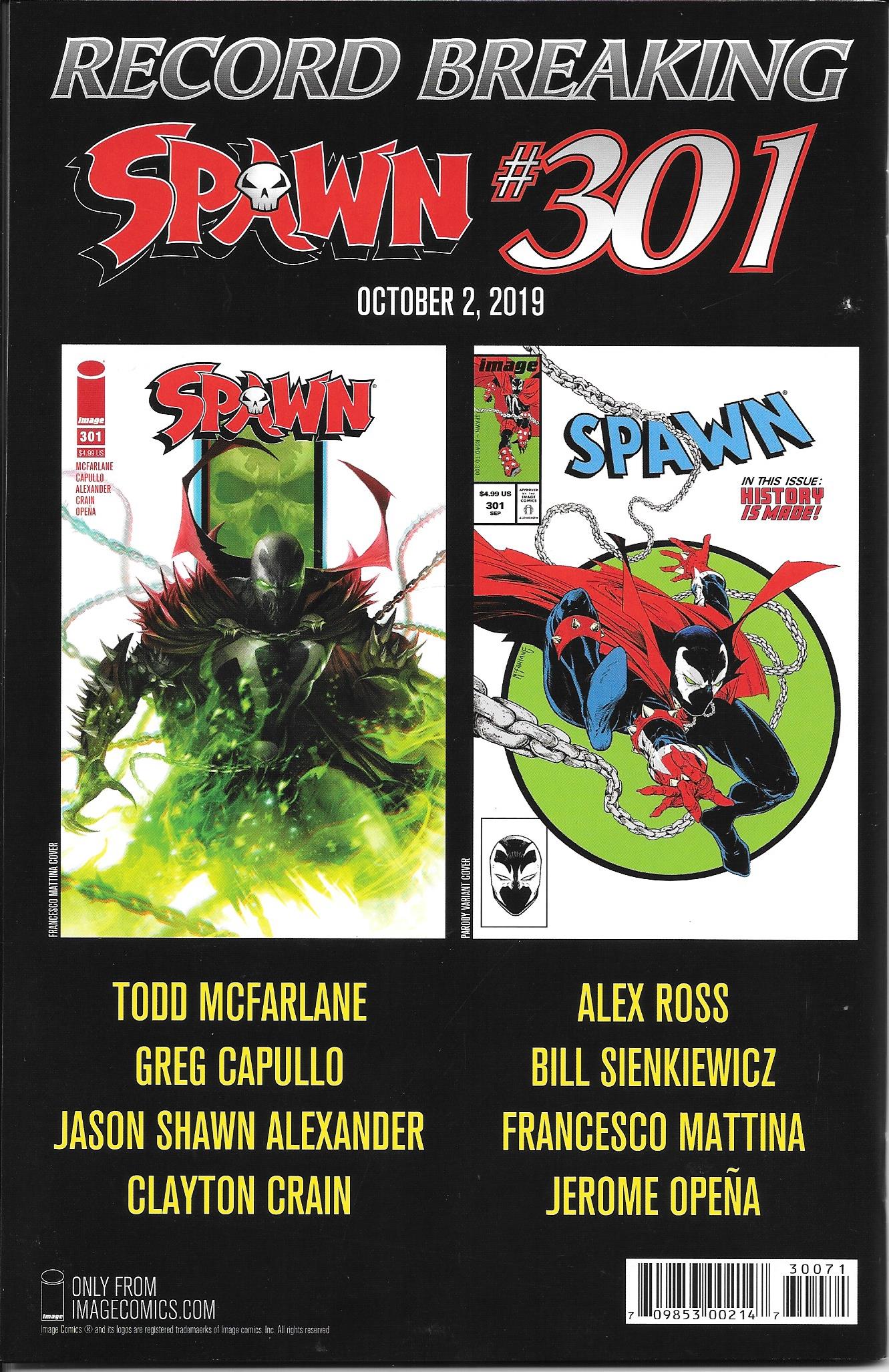 Spawn #300 NM+ (Cover M)