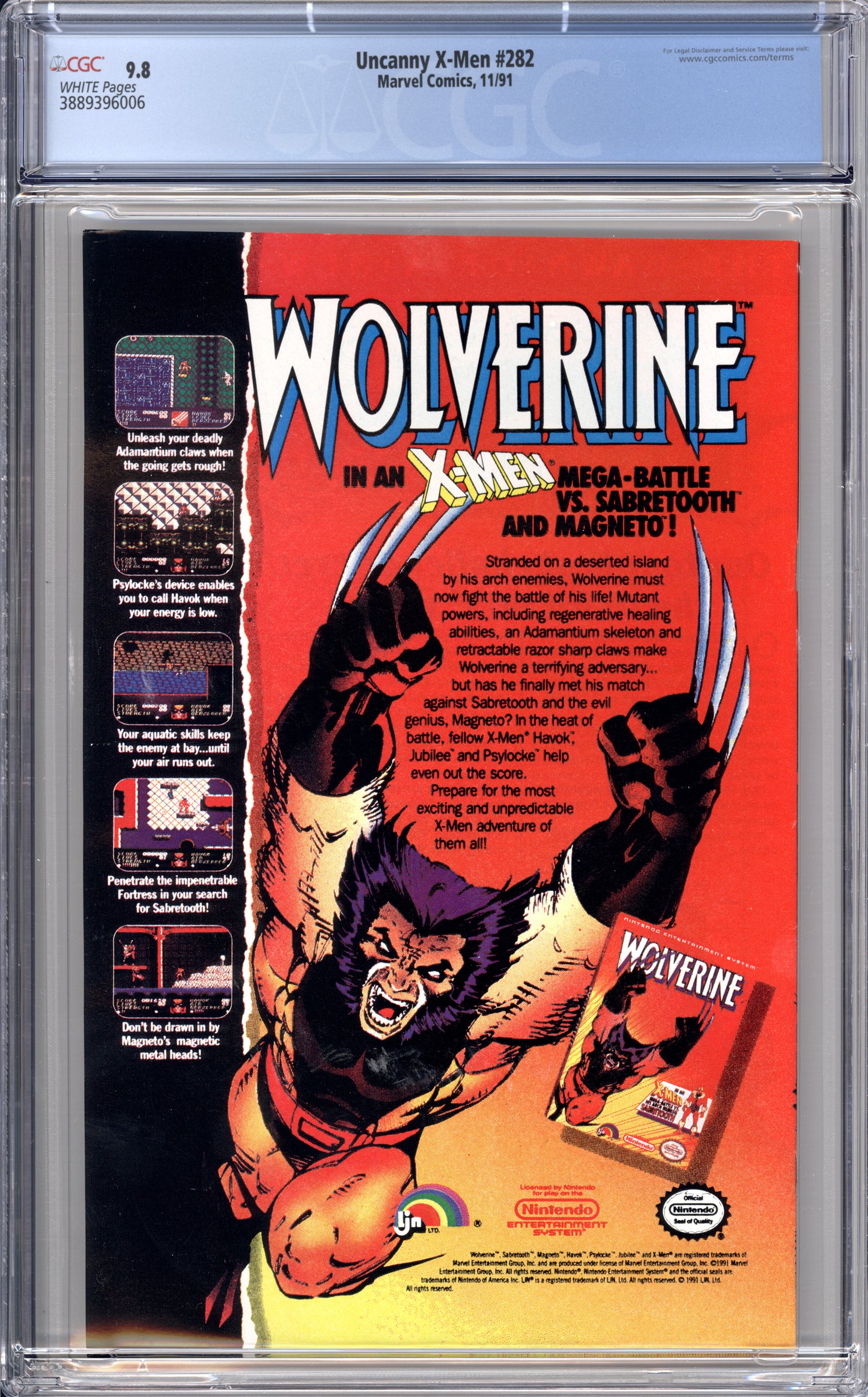 Uncanny X-Men #282 (9.8) "CGC"