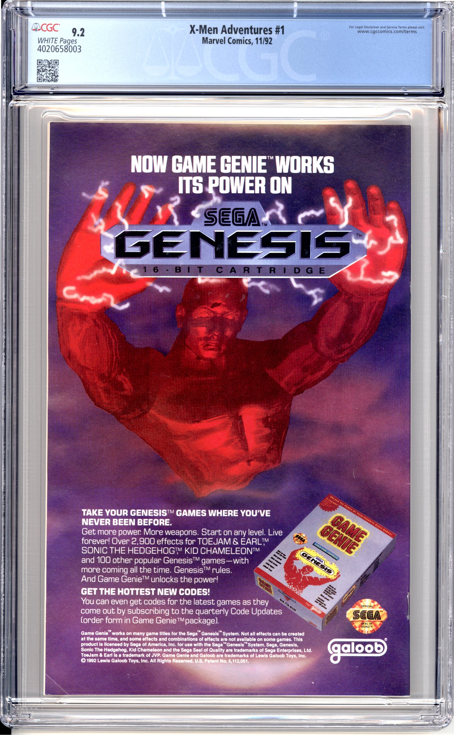 X-Men Adventures #1 (9.2) "CGC"