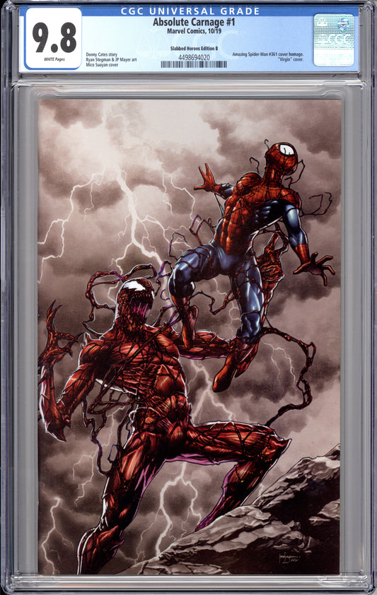 Absolute Carnage #1 Slabbed Heroes (B Edition) (9.8) "CGC"