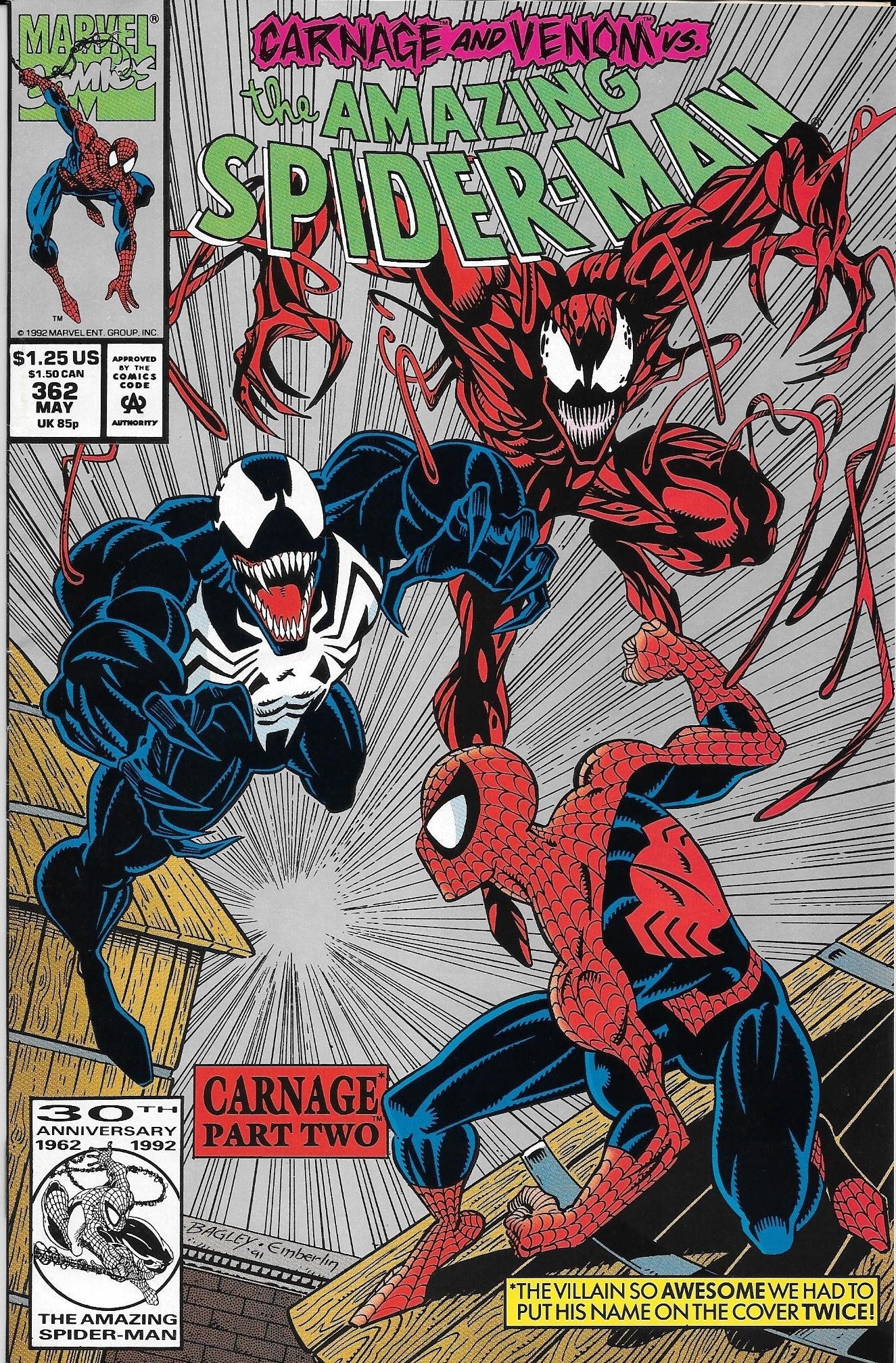 Amazing Spiderman #362 (2nd Print) VF+