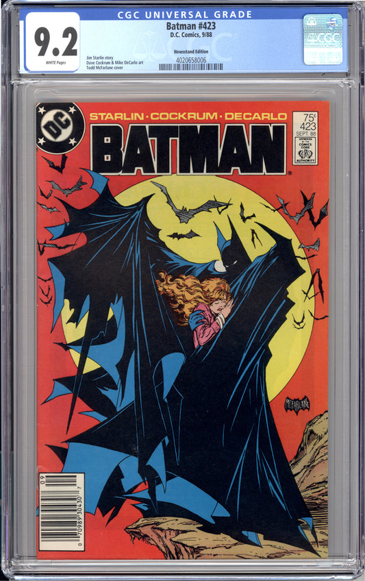 Batman #423 (Newsstand) (9.2) "CGC"
