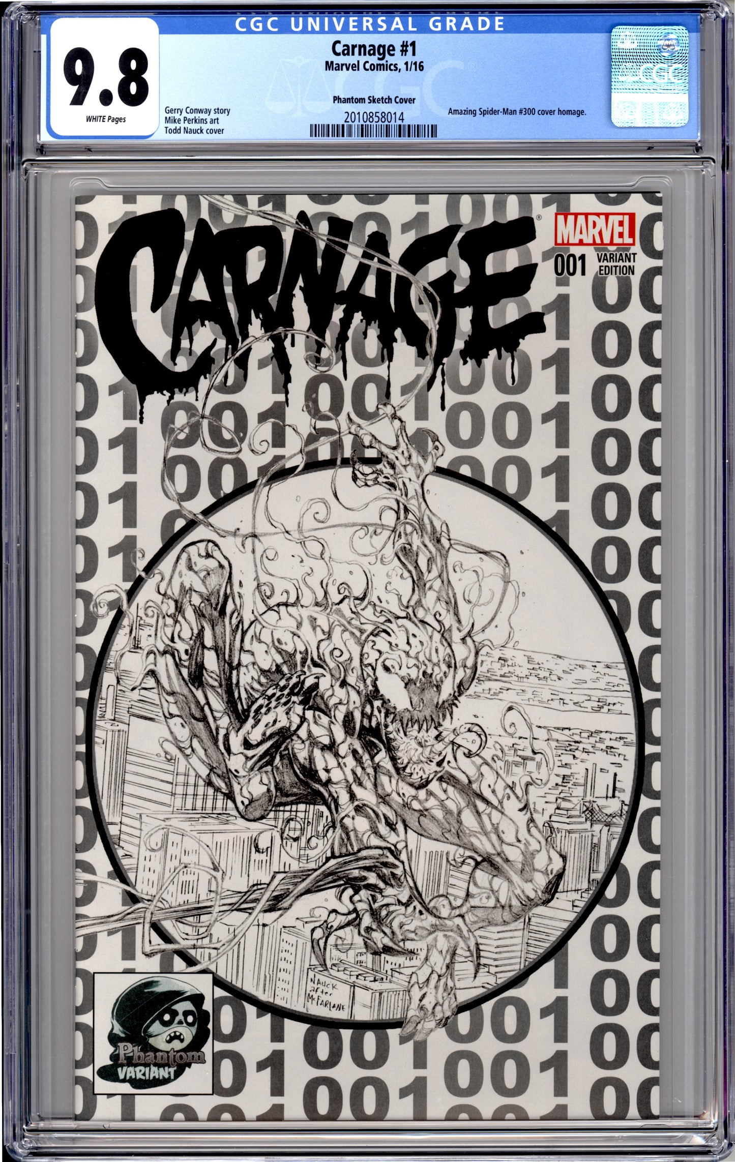 Carnage #1 (Phantom Sketch) (9.8) "CGC"