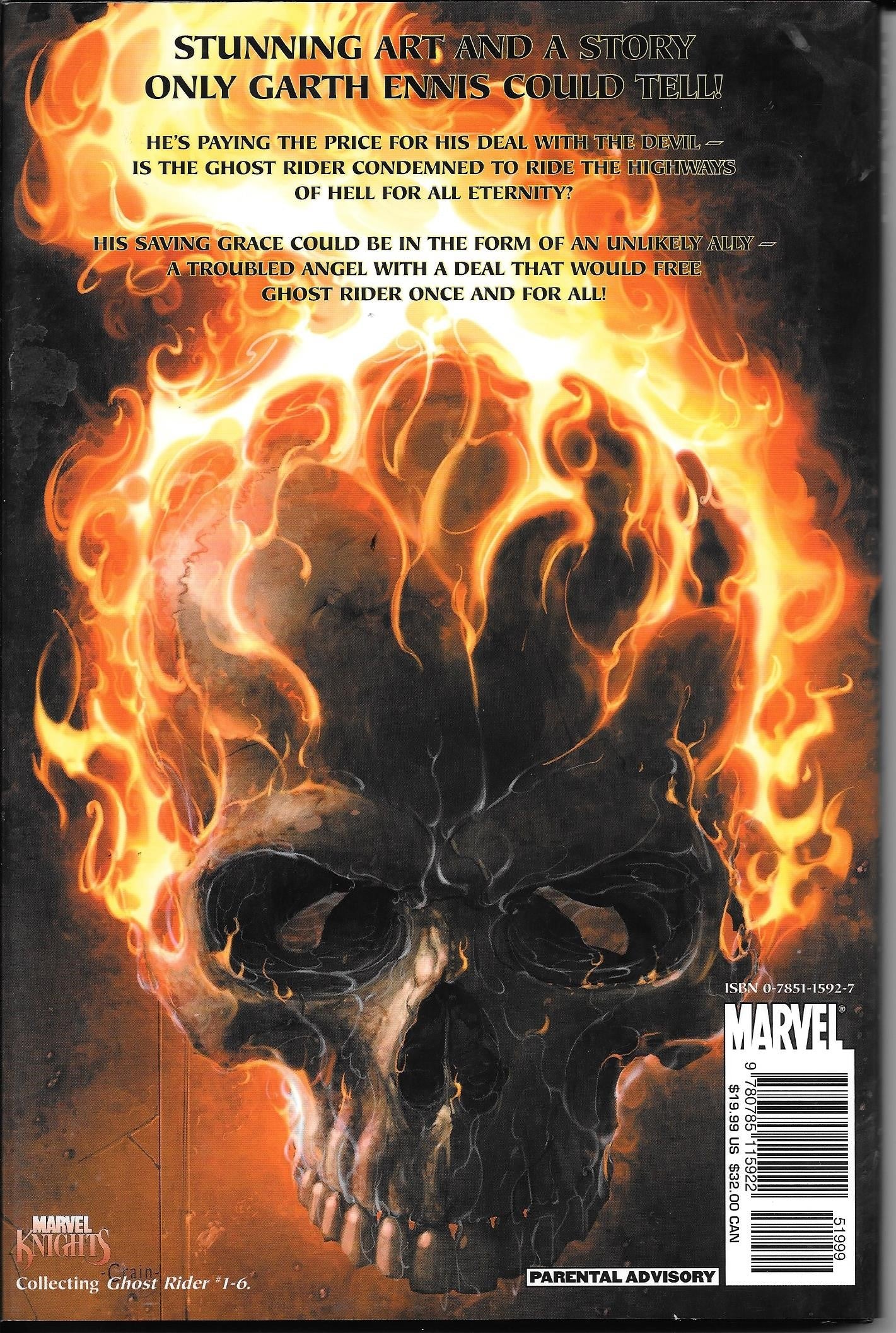 Ghost Rider: The Road to Damnation "Hardcover Book" NM
