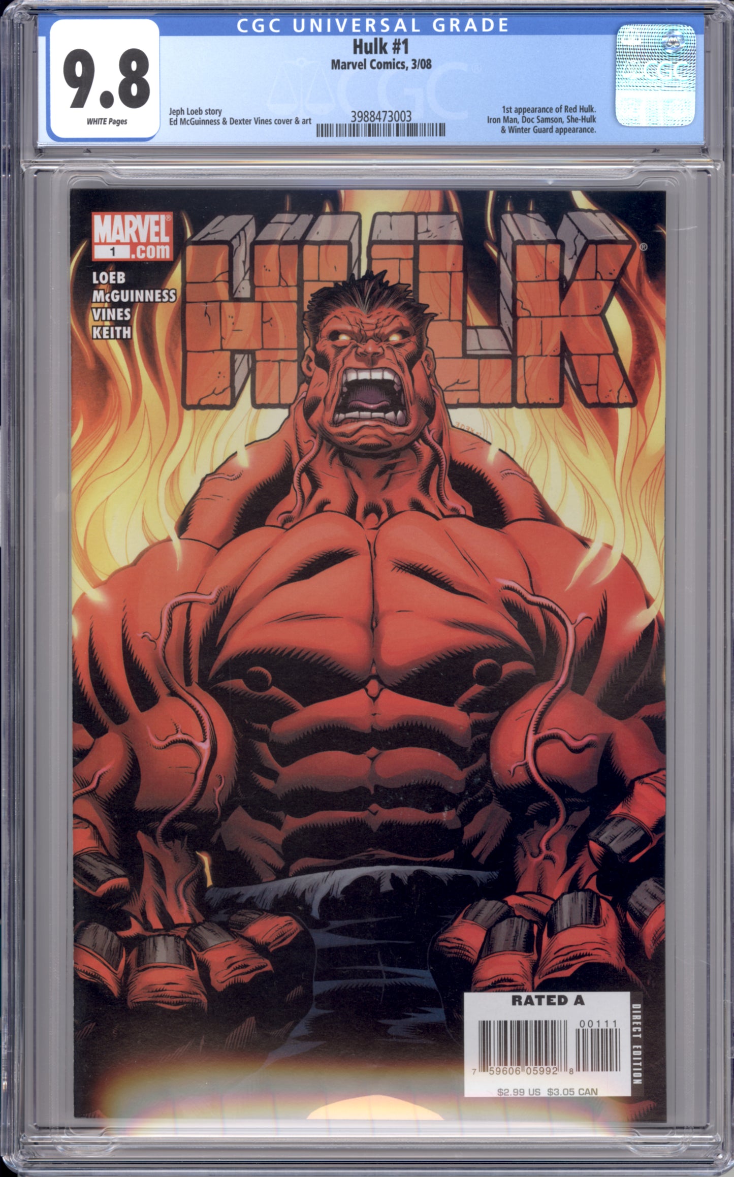 Hulk #1 (2008) (9.8)"CGC"